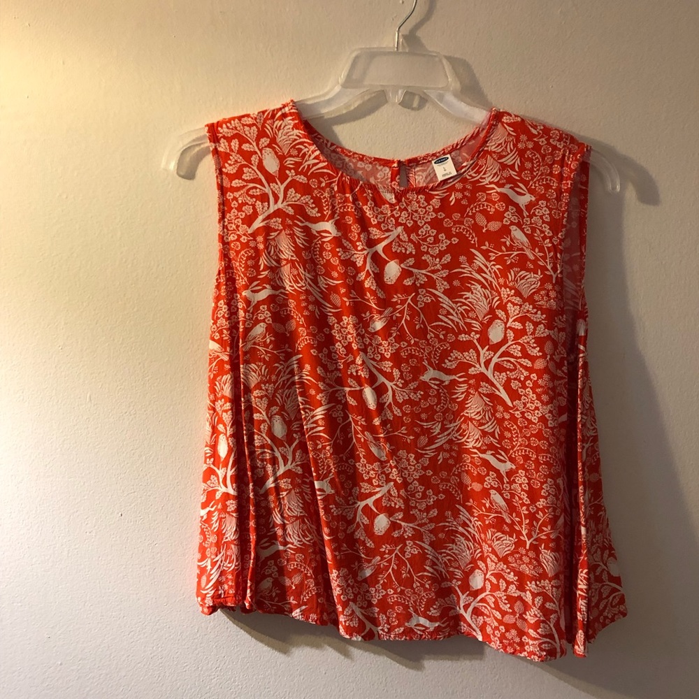 Orange sleeveless top